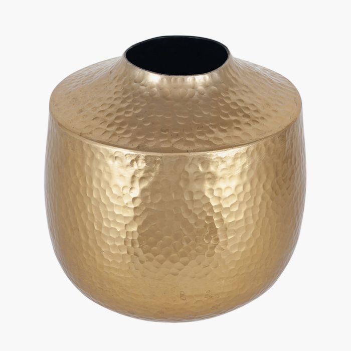 Brass Metal Hammered Small Vase