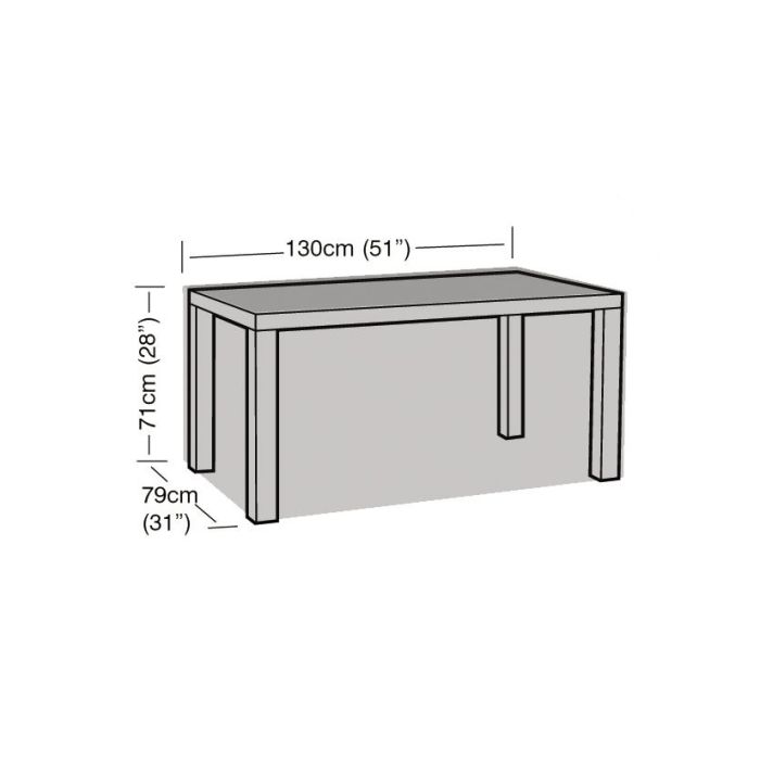 4 Seater Rectangular Table Cover 130x79x71cm