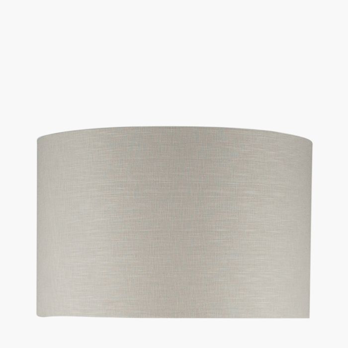 25cm Grey Self Lined Linen Drum Shade
