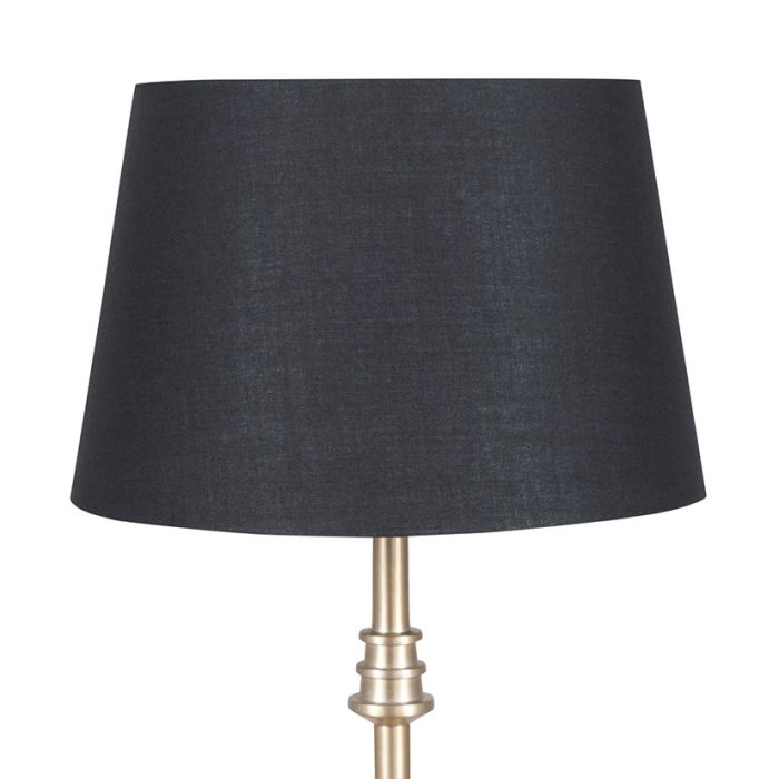 40cm Black Tapered Poly Cotton Shade
