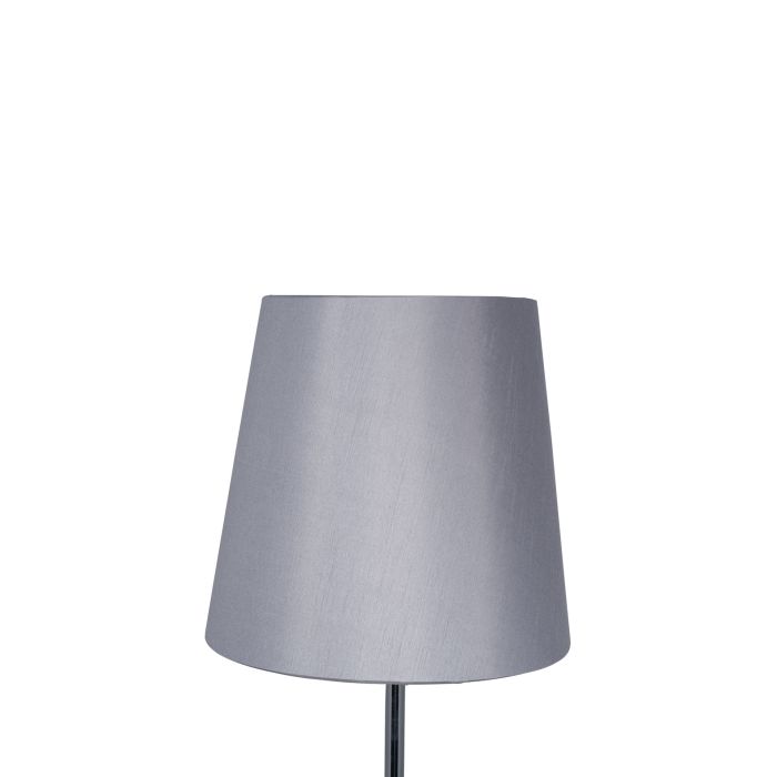 45cm Steel Grey Oval Polysilk Tapered Shade
