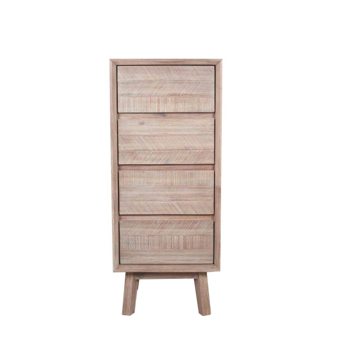 Sand Wash Acacia Wood 4 Drawer Tall Boy