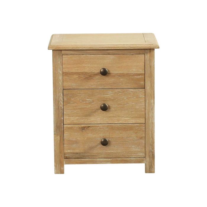 Grange 3 Drawer Solid Natural Oak Unit 50x40x60cm