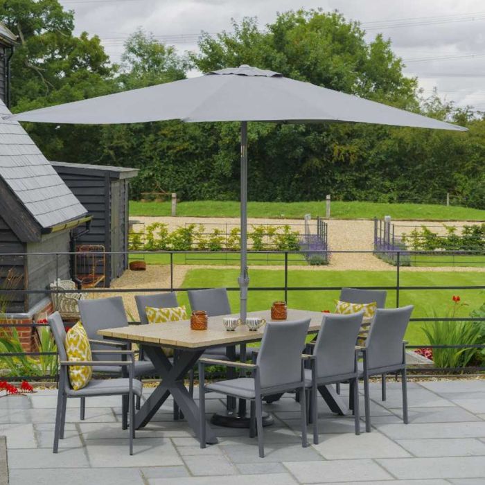 Venice 8 Seater Set with Parasol
