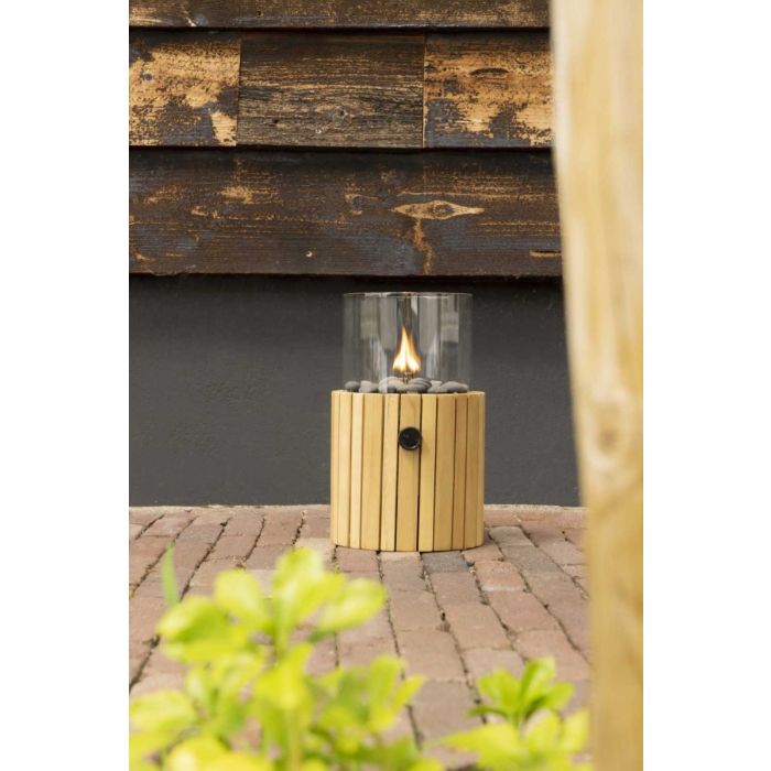 Cosi Scoop Timber Round Gas Fire Lantern