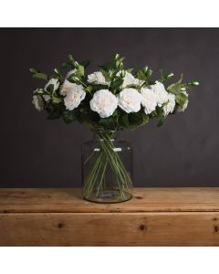 White Garden Rose Spray x 3 Stems