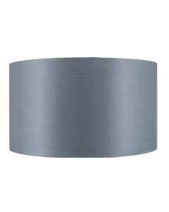 45cm Steel Grey Silk Lined Cylinder Shade