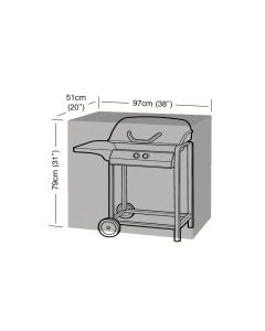 Trolley Type Small BBQ Cover 97x51x79cm 