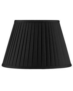 Lyndon 30cm Black Poly Cotton Knife Pleat Shade