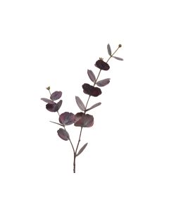 Leaf on stem polyester  purple  L10.00-W10.00-H74.00cm