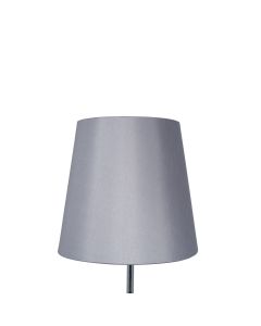 50cm Steel Grey Oval Polysilk Tapered Shade
