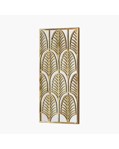 Rectangular Gold Metal Mirrored Wall Art