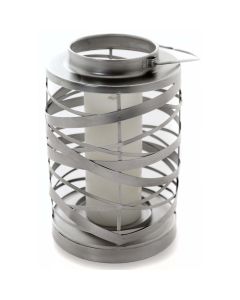 Large Antique Silver Ribbon lantern