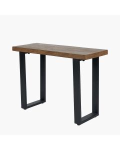 Pahoja Mango Wood and Iron Rectangular Console Table