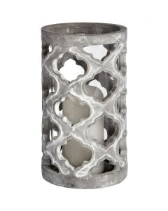 Large Stone Effect Patterned Candle Holder