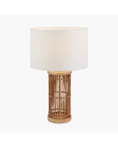Sorbus Natural Ribbed Tall Table Lamp