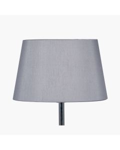 Martha 40cm Steel Grey Oval Polysilk Tapered Shade