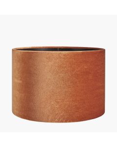 Bow 30cm Tobacco Velvet Cylinder Shade