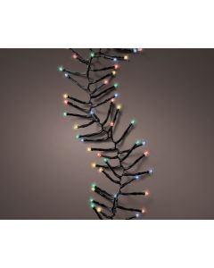 192 Multicoloured LED Outdoor Cluster Lights with 8 Functions
